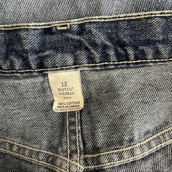 Vintage New York & Co blue 90s high waisted boot cut jeans 12 - Picture 8 of 9